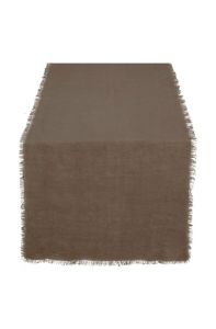 vtwonen Tafelloper Linen Warm Brown 50x150 cm